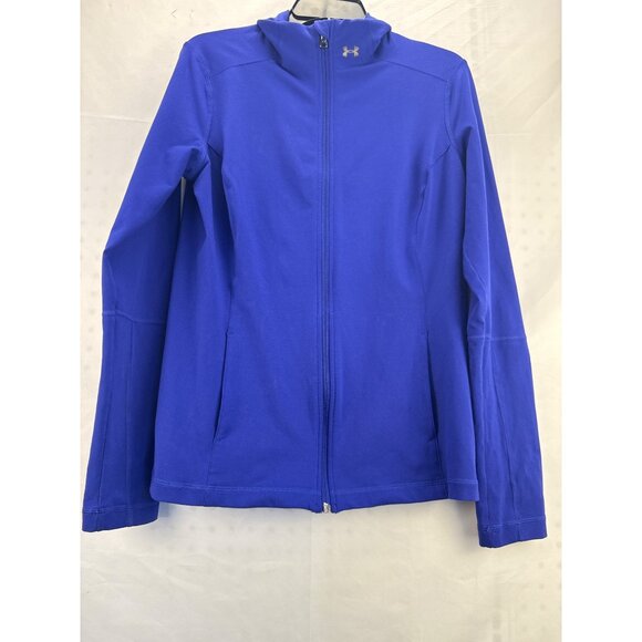 Under Armour Gear Blue Full Zip Jacket Size Large Fitted Running Athletic - Picture 4 of 7